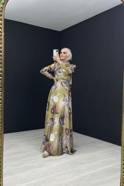 Nehir Elbise Yağ Yeşili