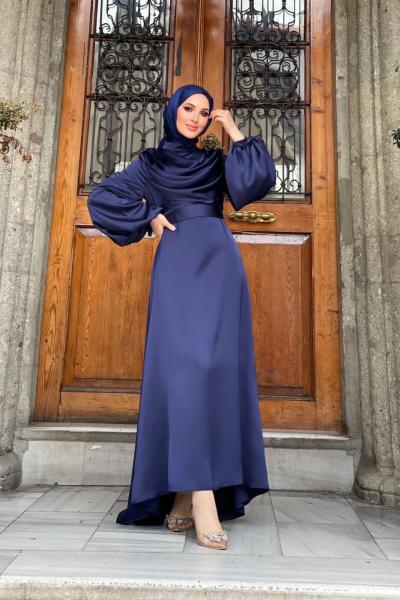 Nesrin Saten Abiye Lacivert