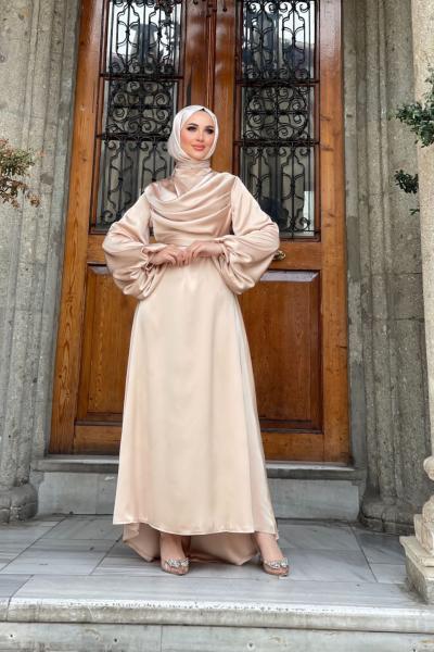 Nesrin Saten Abiye Taş Rengi