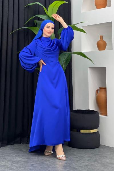 Nesrin Saten Abiye Saks Mavisi