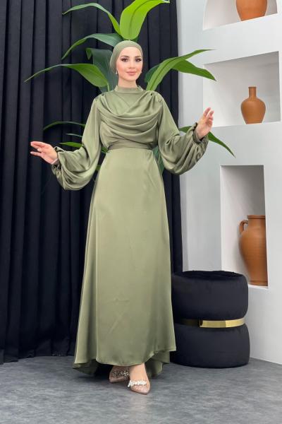 Nesrin Saten Abiye Asker Yeşili