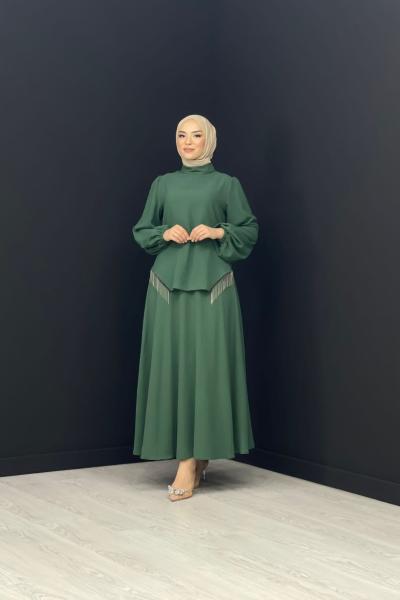 New Mila Etekli Takım Mint Yeşili