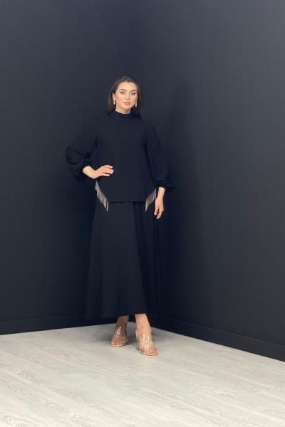 New Mila Etekli Takım Siyah