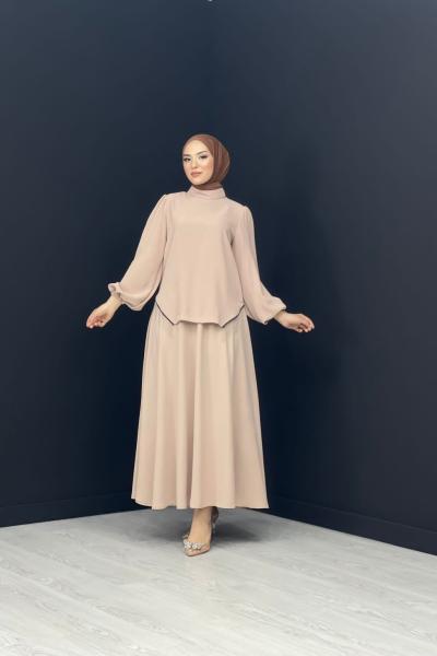 New Mila Etekli Takım Sütlü Kahve