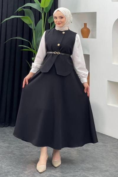 New Senem Etekli Takım Siyah