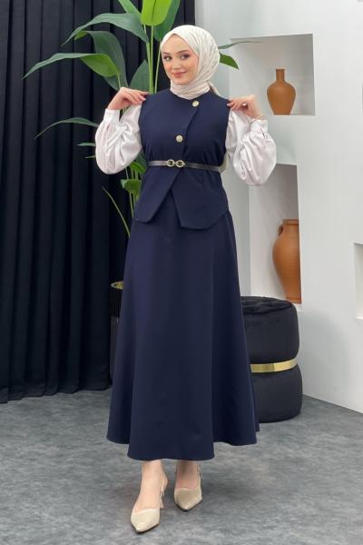 New Senem Etekli Takım Lacivert