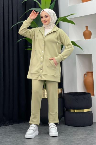 Nida Scuba Pantolonlu Takım Yağ Yeşili