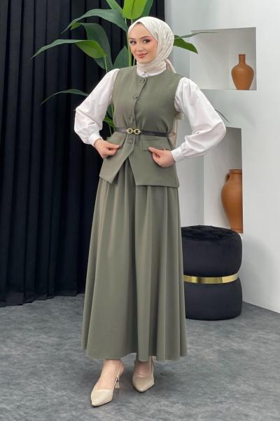 Nilda Yelekli Takım Asker Yeşili