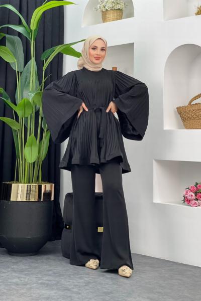 Nilgün Pantolonlu Takım Siyah
