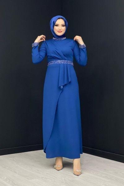 Nilüfer Elbise Mavi