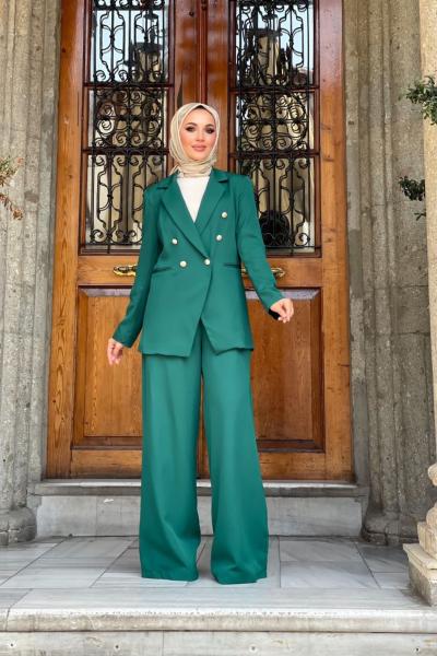Ömür Ceketli Takım Zümrüt
