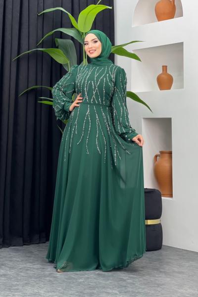 Onur Şifon Abiye Zümrüt