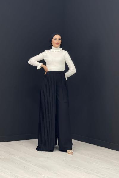 Özel Tasarım Pantolon Etek Siyah