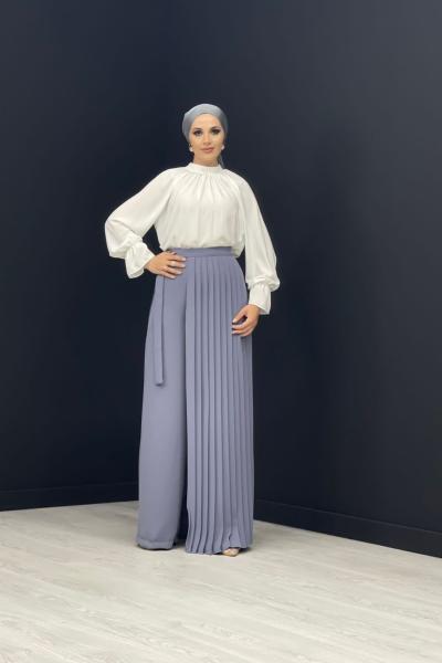 Özel Tasarım Pantolon Etek Gri