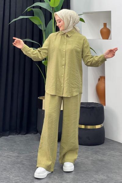 Özün Pantolonlu Takım Yağ Yeşili