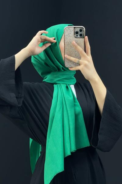 Pamuklu Koton Şal Yeşil