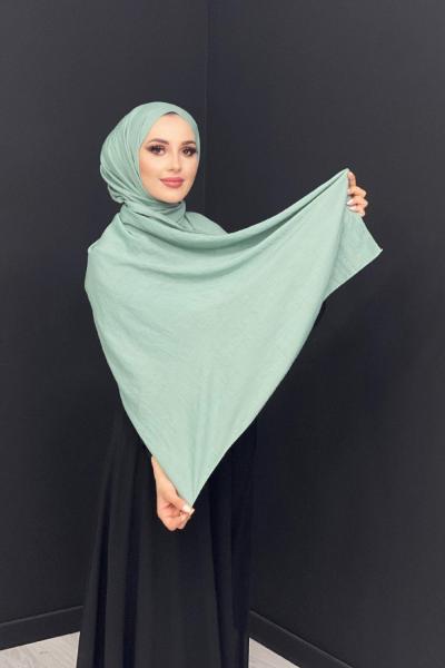 Pamuklu Kumaş Şal Mint Yeşili