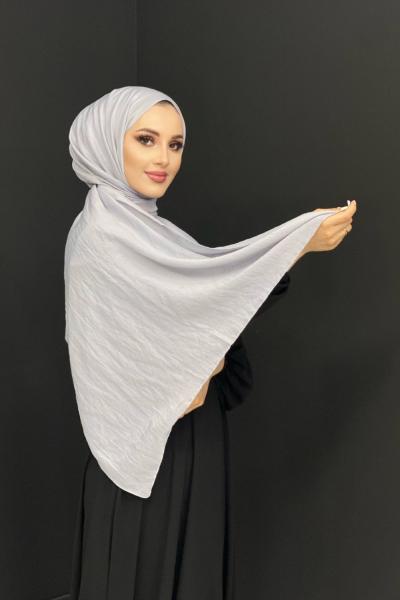 Pamuklu Kumaş Şal Açık Gri