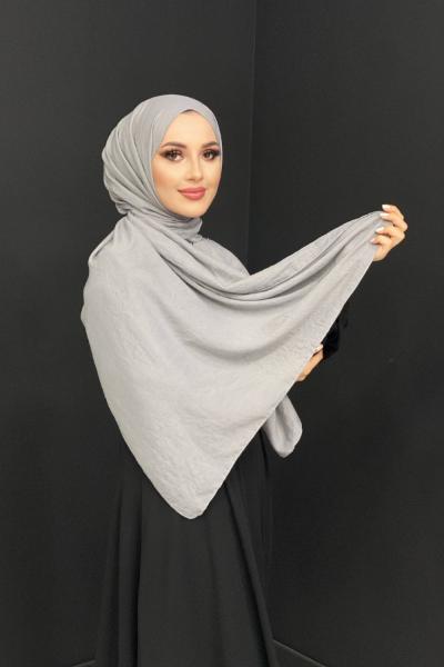 Pamuklu Kumaş Şal Gri