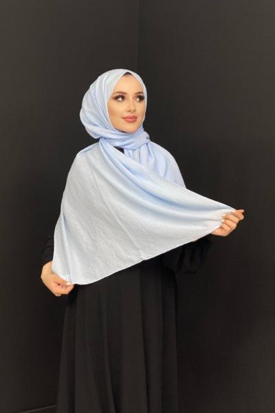 Pamuklu Kumaş Şal Bebe Mavisi