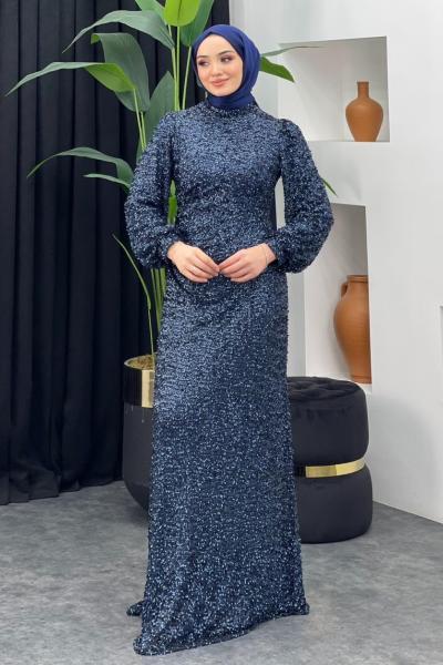 Pare Payet Abiye Lacivert