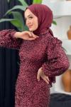 Pare Payet Abiye Bordo