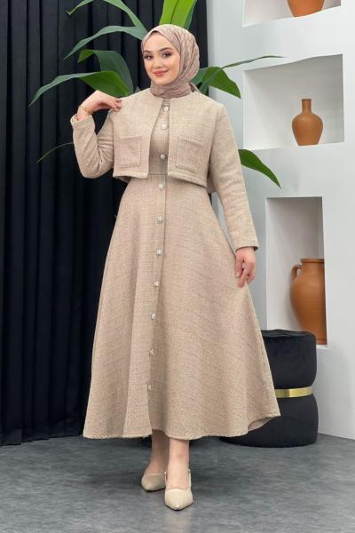 Paris Tüvit Elbise Vizon