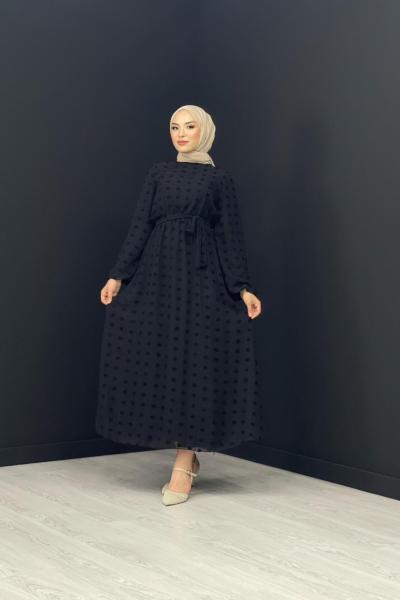 Peri Şifon Elbise Siyah