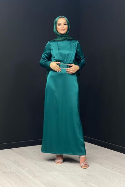 Pınar Saten Abiye Zümrüt