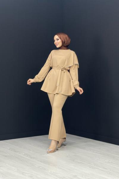 Püsküllü Takım Sütlü Kahve