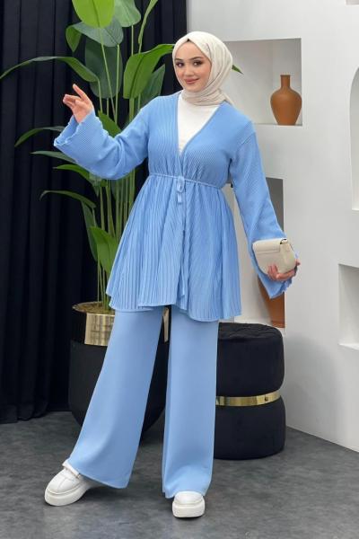 Rio Merserize Pantolonlu Takım Bebe Mavisi