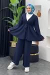 Rio Merserize Pantolonlu Takım Lacivert