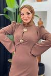 Roseline Saten Abiye Sütlü Kahve