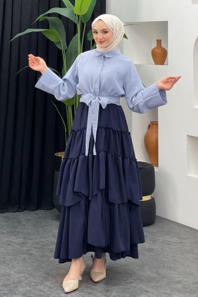 Rüzgar Etek Lacivert