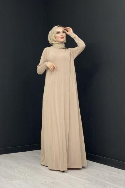 Salaş Piliseli Elbise Vizon