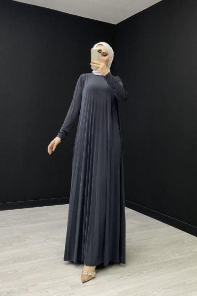 Salaş Piliseli Elbise Antrasit