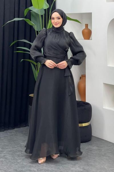 Şanlı Janjan Abiye Siyah