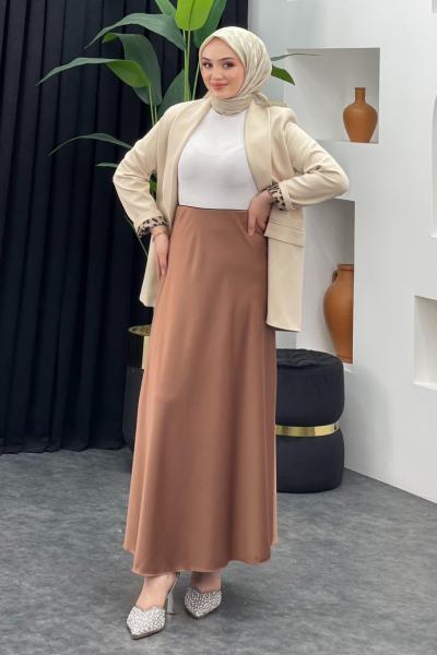 Saten Çan Etek Sütlü Kahve