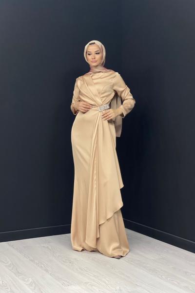 Sebahat Taşlı Abiye Taş Rengi