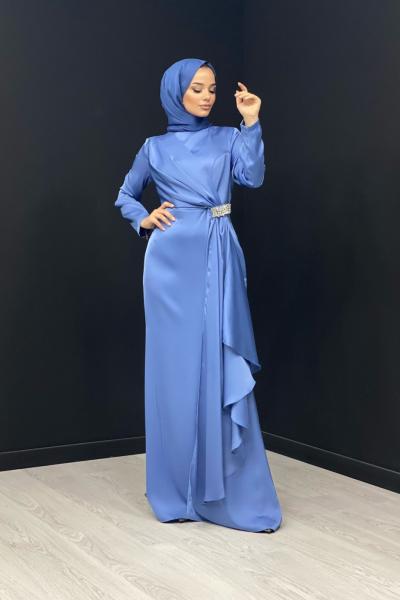 Sebahat Taşlı Abiye Mavi