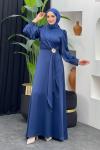 Seçil Saten Abiye Lacivert