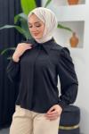 Selen Gömlek Bluz Siyah