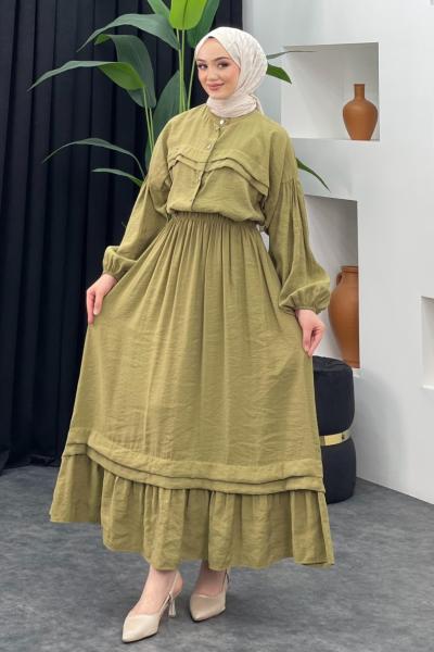 Selin Etekli Takım Yağ Yeşili