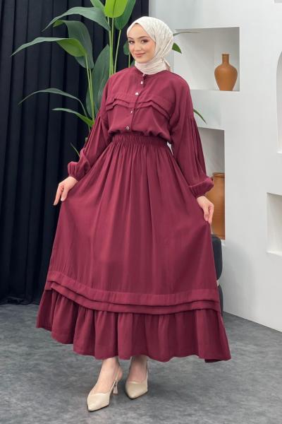 Selin Etekli Takım Bordo