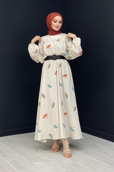 Şemsiyeli Elbise Kiremit