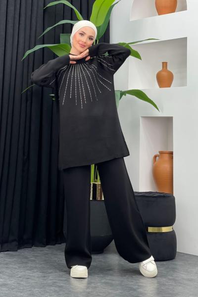 Şenay Pantolonlu Takım Siyah