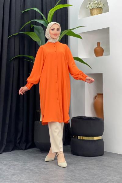 Serap Gömlek Tunik Turuncu