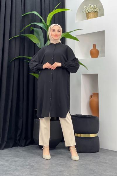 Serap Gömlek Tunik Siyah