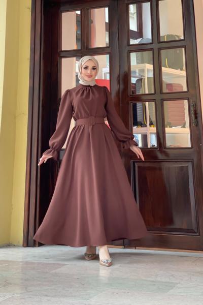 Sertap Elbise Kahverengi