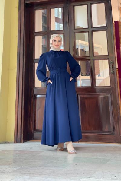 Sertap Elbise Lacivert